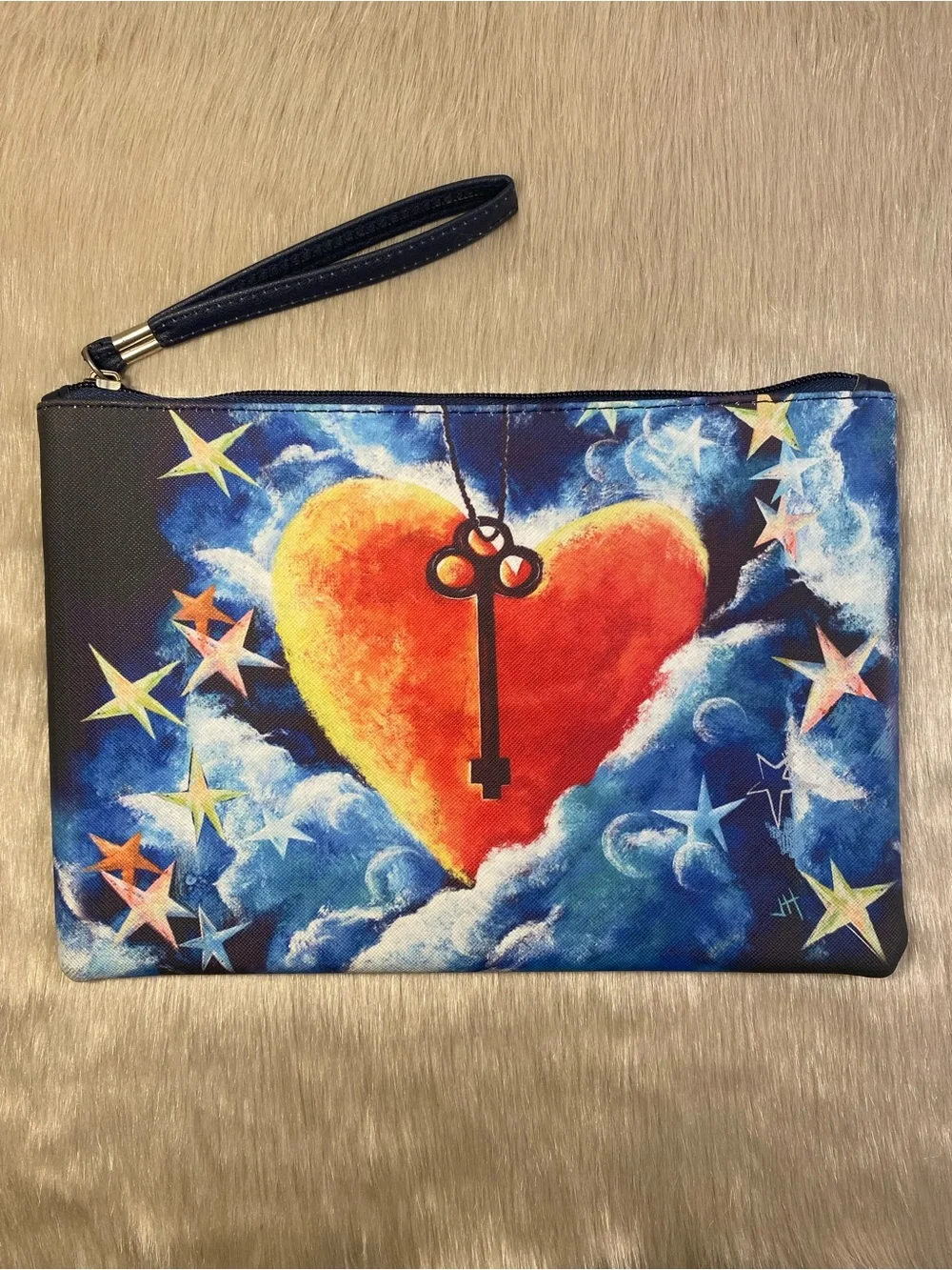 Heart & Key Wristlet Clutch